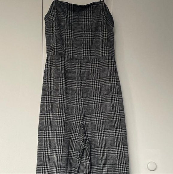 Brand-new plaid jumpsuit culotte style - Picture 6 of 7